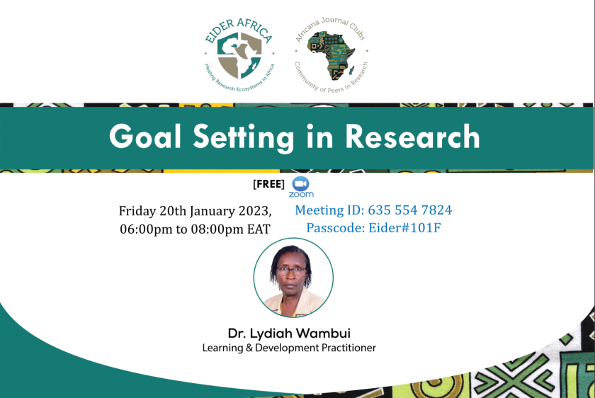 Goal Setting in Research by Dr. Lydiah Wambui