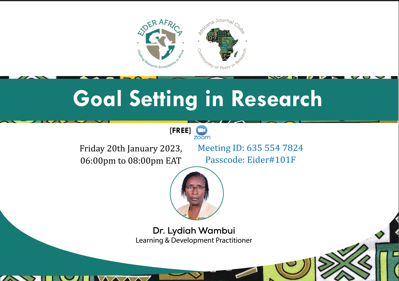 Goal Setting in Research by Dr. Lydiah Wambui